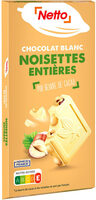 Tablette bloc chocolat blanc aux noisettes entières - 200g