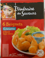 6 Beignets Crevette et Sauce Aigre-Douce