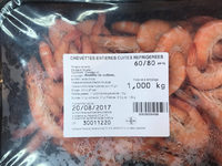 Crevettes Entières Cuites Réfrigérées