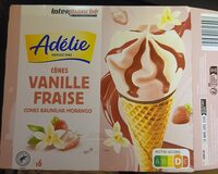 Cône vanille - fraise (G) sauce aux fruits rouges x6 - 120mL