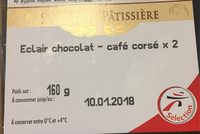 Eclairs au café et chocolat les 2 pièces 200 Gr