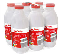 Lait uht entier bt pack 6x1l