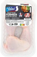 2 cuisses de poulet fermier blanc Label Rouge - 500g PV