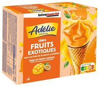 Cône fruits exotiques (S) sauce aux fruits de la passion x6 - 120mL