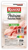 Poitrine tranches fines natures 120g ranou