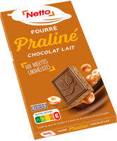 Tablette fourrée chocolat au lait praliné - 150g