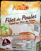 Blanc de poulet fume sup 4t 180g