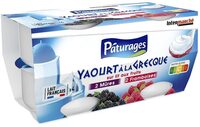YAOURT A LA GRECQUE SUR LIT DE FRUITS 4X150G - framboise, mûre