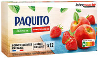 GOURDES Compote (pommes, pomme-fraise) allégée en sucres - 12 x 90 g - Adulte