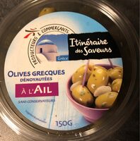 Olives grecques dénoyautées à l'ail