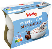 Yaourt et creme stracciatella 4x125