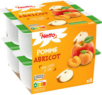 COUPELLES Compote pommes abricots allégée en sucres - 8 x 100 g