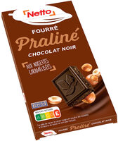 Tablette fourrée chocolat noir praliné - 150g