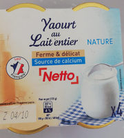 YAOURT AU LAIT ENTIER POT VERRE 4X125G - nature