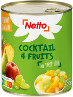 Cocktail 4 fruits au sirop léger - boîte 4/4