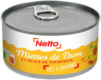 Miettes de thon à l'huile de tournesol 160g 104g (1/5)