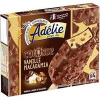 Colosse vanille (G) enrobage chocolat au lait - macadamia - amandes x4 - 100mL