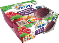 Dessert de fruits pomme framboise myrtille