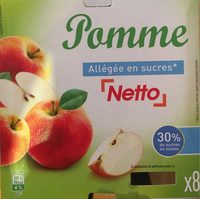 COUPELLES Compote de pommes allégée en sucres - 8 x 100 g