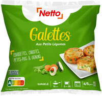 Galettes aux petits légumes (courgettes, carottes, petits pois, oignons)