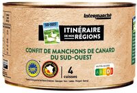 Confit de manchons de canard du sud ouest 1350g