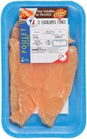 2 escalopes de poulet jaune extra fines - 160g environ