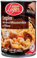 Lapin aux deux moutardes et pâtes 400g