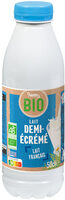 Lait uht 1/2 ecreme bio bt 50cl