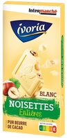 Tablette bloc chocolat blanc aux noisettes entières - 200g