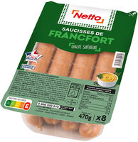 SAUCISSES FRANCFORT x8 470g NETTO Massif TRAD