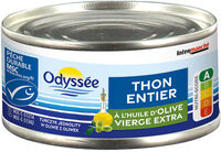 Thon entier à l'huile d'olive MSC 160g 104g (1/5)
