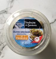 Olives grecques dénoyautées et fromage