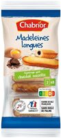 Madeleines longues fourrage goût chocolat noisette
