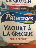 Pâturages Yaourt à la grecque sur lit de fruits les 4 pots de 150 g offre spéciale