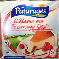 Gâteau au fromage frais & son coulis de framboise