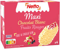 Maxi gourmand fruits rouges - chocolat blanc (S/G) enrobage chocolat blanc - céréales x4 - 100mL