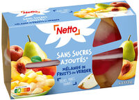 CUP Fruits du verger SSA (pêche, poire, pomme) - 4 x 65 g