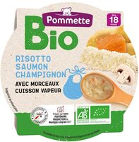 Assiette bio risotto saumon champignons 18 MOIS 260g