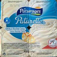 Pâturages Paturette Crème dessert saveur Rocher Coco les 4 pots de 115 g