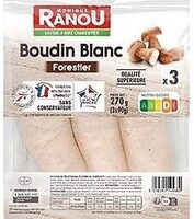 Boudin blanc porc forestier x3 270g