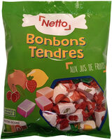 Bonbons Carrés tendres aux jus de fruits - 360g