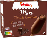 Maxi double chocolat (G) enrobage chocolat au lait - sauce chocolat x4 - 90mL