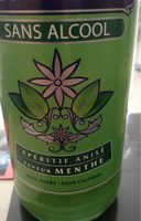 Apéritif anisé sans alcool saveur menthe