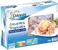 Crevettes tropicales décortiquées cuites ASC - 200g calibre 45-55/lbs