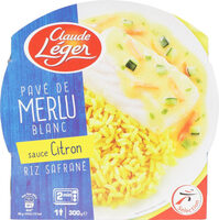 Pavé de merlu sauce citronnée riz safrané - 300g
