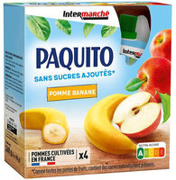GOURDES Purée de fruits Pommes bananes SSA - 4 x 90 g - Adulte