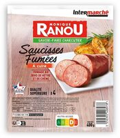 Saucisses fumees a cuire 4x100g