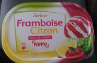 Sorbet Framboise citron Sauce à la framboise