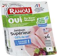 Jambon supérieur  - 25% de sel