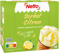 Cône citron (S) sauce au citron et morceaux de citron x6 - 120mL